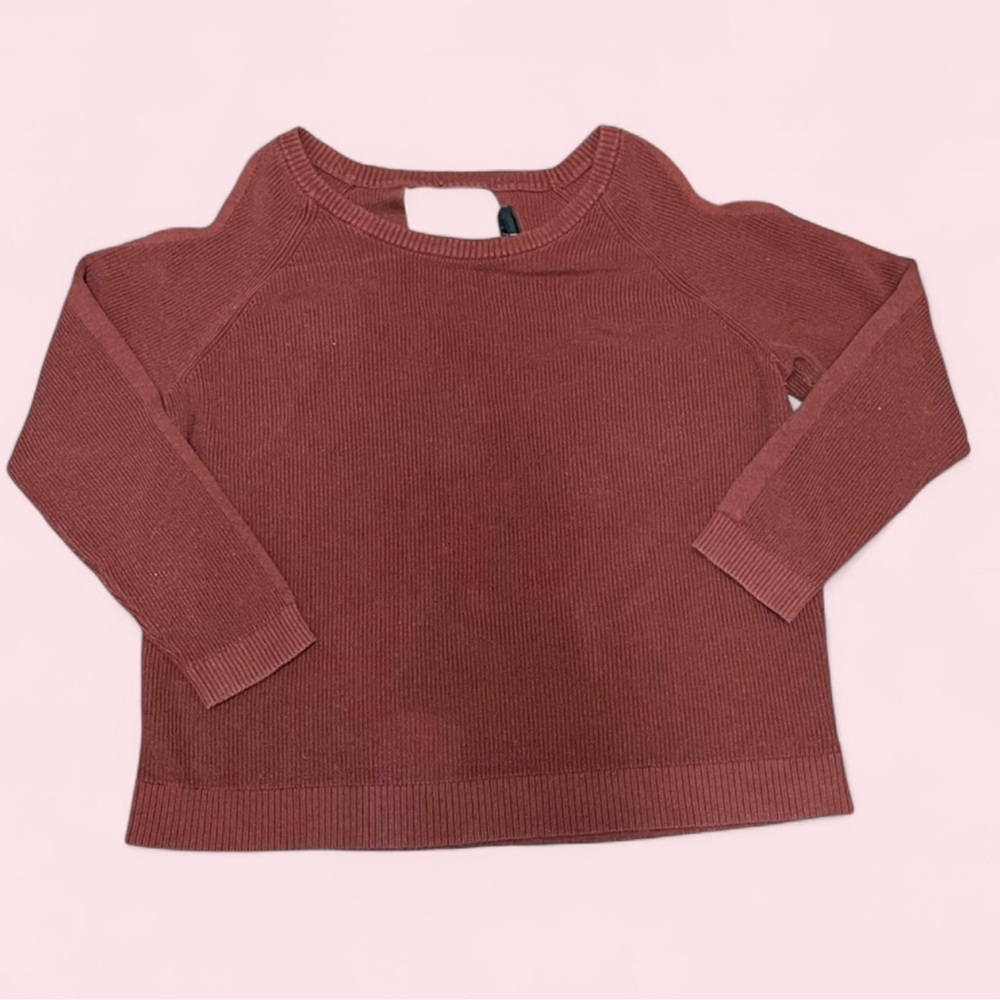 Torrid Ribbed Knit Cold Shoulder Sweater 2X Rust Cut‎ Out Back